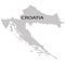 Territory of Croatia. White background. Vector illustration