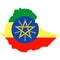 Territory of Ethiopia on a white background