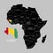 Territory of Guinea on Africa continent. Vector illustration.