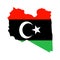 Territory of Libya on a white background