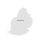 Territory of Mauritius. White background. Vector illustration