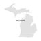 Territory of Michigan. White background. Vector illustration