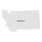 Territory of Montana. White background. Vector illustration