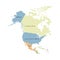 Territory of North America, Canada, Alaska, Mexico. Vector Illustration