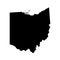 Territory of Ohio. White background. Vector illustration