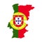 Territory of Portugal. White background. Vector illustration.