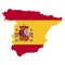 Territory of Spain. White background. Vector illustration.