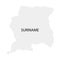 Territory of Suriname. White background. Vector illustration.