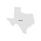 Territory of Texas. White background. Vector illustration