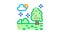 territory of well-groomed forest Icon Animation