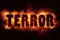 Terror terrorism fire burn flame text is explode