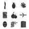 Terrorism flat vector icons