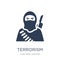 terrorism icon. Trendy flat vector terrorism icon on white background from law and justice collection
