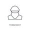Terrorist linear icon. Modern outline Terrorist logo concept on