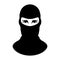 Terrorist mask,vector illustration.flat style