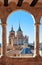 Teruel Cathedral seen through the arches