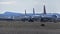 Teruel, Spain-October 24 2019: group of planes of different companies parked at the Teruel airport waiting to be turned into scrap