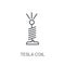 Tesla coil icon. Trendy Tesla coil logo concept on white backgro