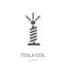 Tesla coil icon. Trendy Tesla coil logo concept on white background from Science collection