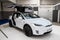 Tesla Model X electric car showcased at the Brussels Autosalon Motor Show. Belgium - January 18, 2019