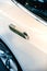 Tesla Model S electric car detail with automated door handle