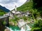 Tessin, Swiss - View on the Lavertezzo village, an old Swiss village