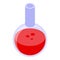 Test flask molecular cuisine icon, isometric style
