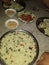 A test full and healthy food grain of rice zira fry in India with sweet and salad