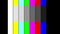 Test pattern from a tv transmission with colorful bars. SMPTE color stripe technical problems. Color Bars data glitches.