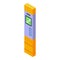 Test ph meter icon isometric vector. Water soil