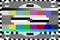 Test picture, color table with geometric stripes, squares for the TV screen, rainbow colors in steps to adjust the optimal image