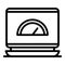 Test speed laptop icon, outline style