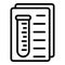 Test tube analyze icon, outline style