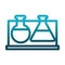 Test tube beaker chemical laboratory science and research gradient style icon