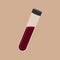 Test tube with blood