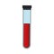 Test tube with blood icon image