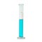 Test tube with blue liquid isolated