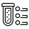 Test tube care icon outline vector. Pcr corona