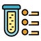Test tube care icon vector flat