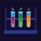 Test tube chemical liquids, Chemical experiment laboratory tool icon. Science tool Flat illustration vector