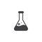 Test tube conical flask vector icon