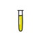 Test tube doodle icon, vector illustration