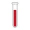 test tube with fluid. Vector illustration decorative design