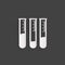 Test tube icon, microbiology equipment