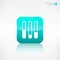 Test tube icon, microbiology equipment vector illustration.