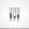 Test tube icon, microbiology equipment vector illustration.