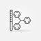 Test-Tube and Molecule vector Chemical Formula concept linear icon