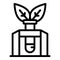 Test tube plant icon, outline style