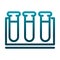 Test tube in rack chemical laboratory science and research gradient style icon