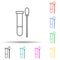 test tube and sample stick multi color style icon. Simple thin line, outline  of crime Investigation icons for ui and ux,